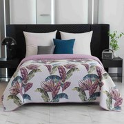Ágytakaró TROPIC fehér / rózsaszín Méret: 220 x 240 cm