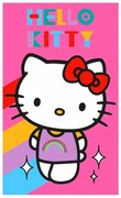 Hello Kitty Rainbow kéztörlő, arctörlő, törölköző 30x50 cm