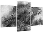 Kép - Akvarell papagájok (90x60 cm)