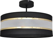 Csillár rúdon HELEN 3xE27/15W/230V fekete/arany