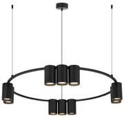 Csillár zsinóron GENESIS 10xGU10/8W/230V fekete