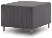 Fireze puff, kordbársony, szürke