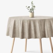 Goldea kör alakú dekoratív terítő malaga - kávé természetes Ø 100 cm