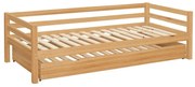 Natúr színű borovi fenyő gyerekágy kihúzható pótággyal 90x200 cm Alpi – Støraa