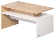 SACRAMENTO dohányzóasztal, 50x47x92cm, fehér/szürke Casaria