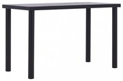 fekete és betonszürke MDF étkezőasztal 120 x 60 x 75 cm