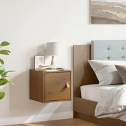 mézbarna tömör fenyőfa faliszekrény 31,5x30x30 cm