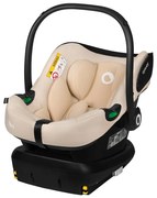 Lionelo - ASTRID SET i-Size 40-87 cm forgatható autósülés bázissal, homokbézs