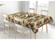 Bellatex Asztalterítő Karácsonyi tobozok és almák,100 x 100 cm, 100 x 100 cm