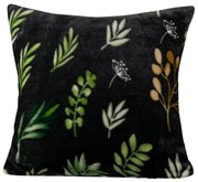 Mikroplüss párnahuzat ZELNOIR 45x45 cm, fekete