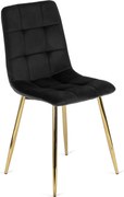 Szék fekete színben, bársony kárpittal. YORK