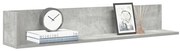 2 db betonszürke szerelt fa fali polc 100 x 16,5 x 16,5 cm