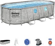 Power Steel Swim Vistar SUMATRA Ovális fémvázas medence szett ablakkal 549 x 274 x 122 cm