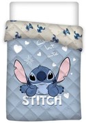Disney Lilo és Stitch, A csillagkutya Cute Blue steppelt ágytakaró, paplan 140x200cm