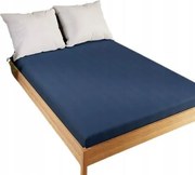 Dreamy Premium gumis jersey lepedő 160x200cm, sötétkék