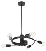 Rabalux 2098 - Csillár CARLY 5xE27/15W/230V fekete