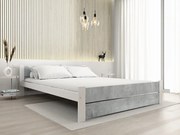 IKAROS DOUBLE ágy 140 x 200 cm, beton/fehér Ágyrács: Ágyrács nélkül, Matrac: Matrac nélkül