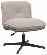 Forgó irodai szék világosszürke göndör gyapjúszerű szövet