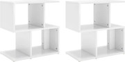 vidaXL 2 db magasfényű fehér szerelt fa éjjeliszekrény 50x30x51,5cm