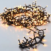 800 LED-es BOA fényfüzér, kültéri-beltéri hálózati adapteres, időzíthető 6/18 órás, 8 féle fényjátékkal, meleg fehér, 16 m, IP44