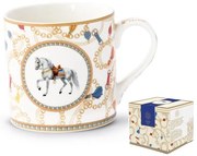 Porcelán bögre 400 ml díszdobozban lovas mintával Cheval