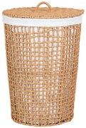 Pomal szennyeskosár, papír, natúr, fehér, 42x56 cm