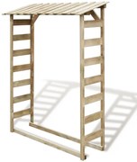 vidaXL impregnált fenyőfa tűzifatároló 150 x 44 x 176 cm