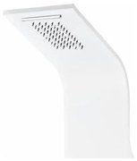 Verona White termosztátos zuhanypanel, rozsdamentes acél, LED