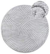 Világosszürke kerek szőnyeg ø 160 cm Panglao New York Light Grey – Elle Decoration