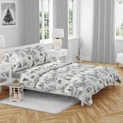 Karácsonyi erdő pamut ágyneműhuzat TiaHome - 1x Párna 90x70cm, 1x Paplan 140x200cm