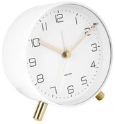 Lofty fehér ébresztőóra, ø 11 cm - Karlsson