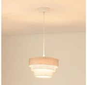 Brilagi - Csillár zsinóron ALASKA LUNETA 1xE27/15W/230V átm. 25 cm szürke/krémes