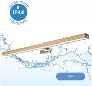 Brilagi-LED fürdőszobai tükörmegvilágítás WOODY MIRROR LED/15W/230V IP44 tölgy/króm