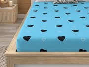 Mikroszálas gumis lepedő CORAZON kék 90x200 cm