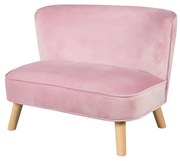 Világos rózsaszín bársony gyerek kanapé 70 cm Lil Sofa – Roba
