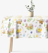 Goldea húsvéti ovális teflonos terítő - húsvéti szimbólumok 120 x 160 cm