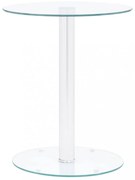 átlátszó edzett üveg dohányzóasztal 40 cm