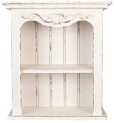 Antikolt fehér shabby chic konyhai fali polc 56 cm