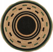 Kerek szőnyeg 120cm juta Malakite divatos dekoratív natúr nappali