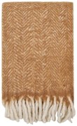 Világosbarna gyapjúkeverék takaró 130x170 cm Carmel – House Nordic