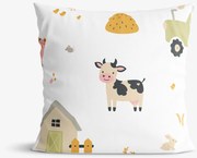 Goldea gyermek pamut párnahuzat - élet a farmon 40 x 40 cm