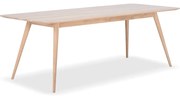 Stafa tömör tölgyfa étkezőasztal, 220 x 90 cm - Gazzda