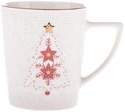 Fehér porcelán bögre karácsonyi mintával 380 ml Xmas Tree – Dakls