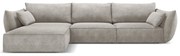 Világosszürke sarokkanapé (bal oldali) Vanda – Mazzini Sofas