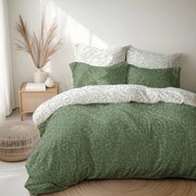 Stanex Krep lepedőhuzat Zöldlevelek, 140 x 200 cm, 70 x 90 cm