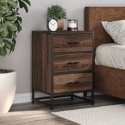 éjjeliszekrény barna tölgy 40x34,5x60 cm műfából és fémből