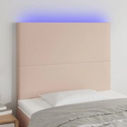 cappuccino műbőr LED-es fejtámla 80x5x118/128 cm