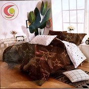 STARS BROWN fotó ágynemű 140x200 cm 3 szett csomag Ágynemű mérete: 140x200 cm, A csomag tartalma: 3 Készletcsomagolás