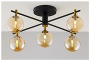 Jupiter 2032 - Felületre szerelhető csillár FIGARO 5xG9/10W/230V fekete/arany/bézs