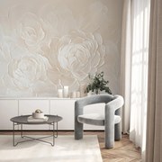 Fotótapéta - Elegáns bézs virágok (147x102 cm)